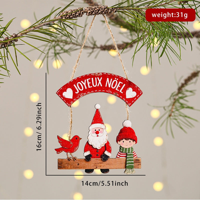 Christmas Welcome Door Sign – Rustic Wooden Decor