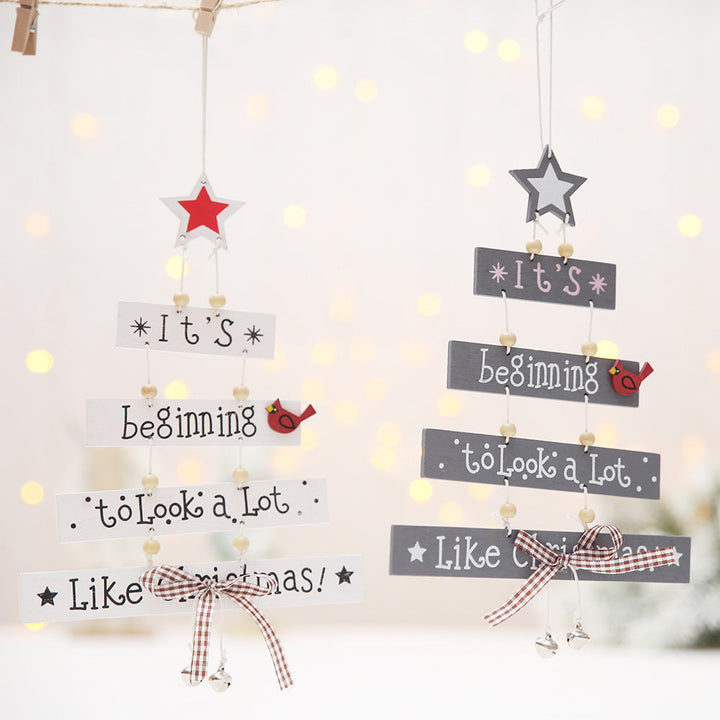 Wooden Christmas Pendant for Nostalgic Holiday Charm