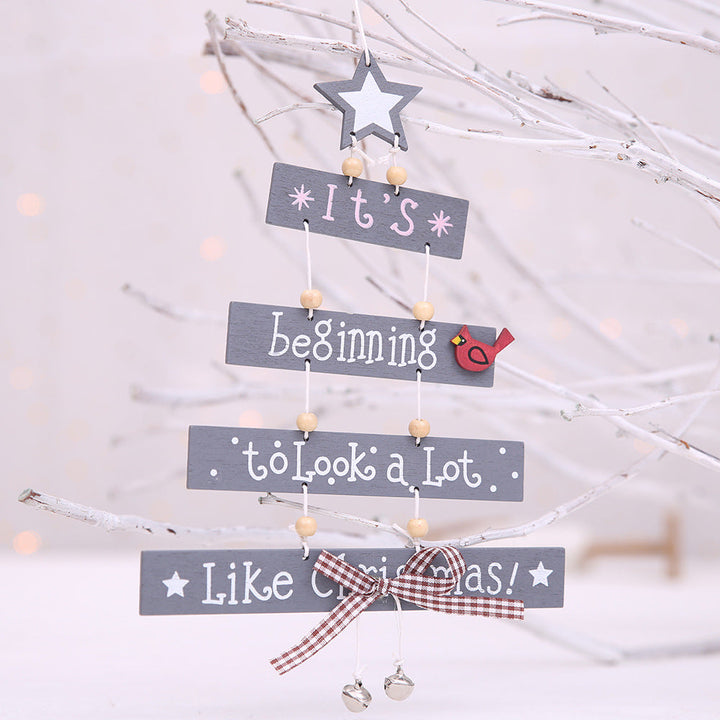 Wooden Christmas Pendant for Nostalgic Holiday Charm