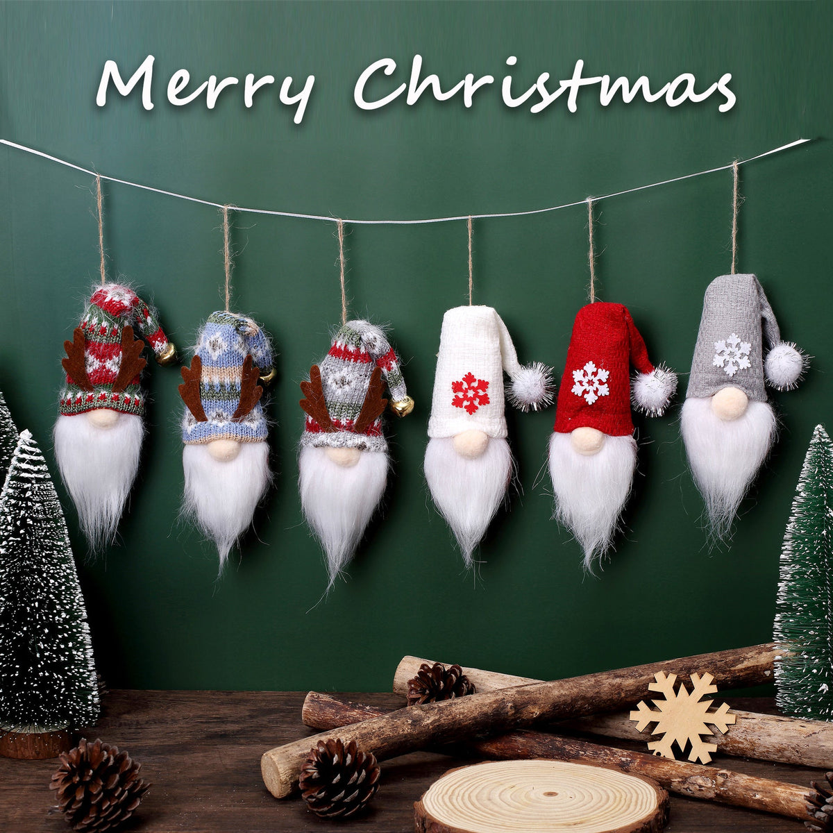 Christmas Gnome Ornaments Set for Cozy Tree Decorating