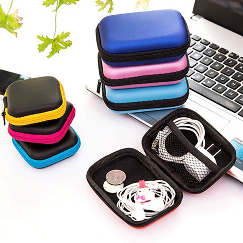 Hard EVA Earphone Case with Coin and SD Card Pockets