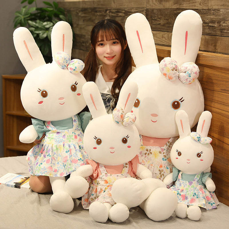Floral Rabbit Plush Doll Gift for Girls | Soft Decor