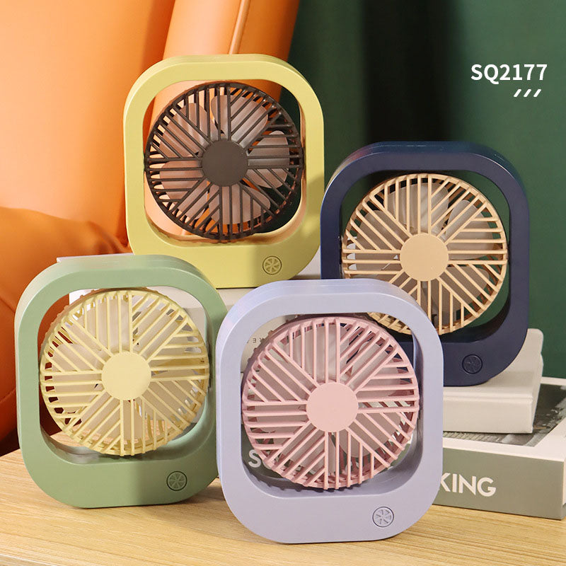 Desk Mini Fan, USB Rechargeable for Study and Outdoors