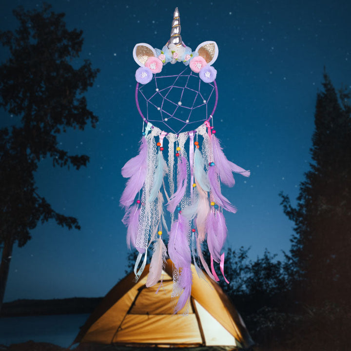 Unicorn Dream Catcher Wall Decor for Whimsical Rooms