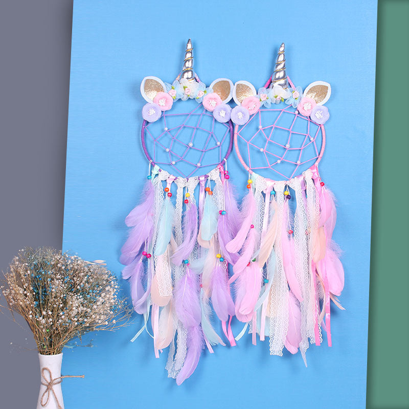 Unicorn Dream Catcher Wall Decor for Whimsical Rooms