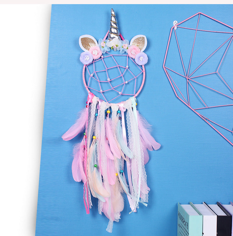 Unicorn Dream Catcher Wall Decor for Whimsical Rooms