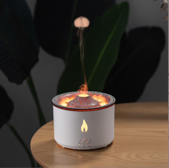 Flame Effect Aromatherapy Humidifier for Cozy Rooms