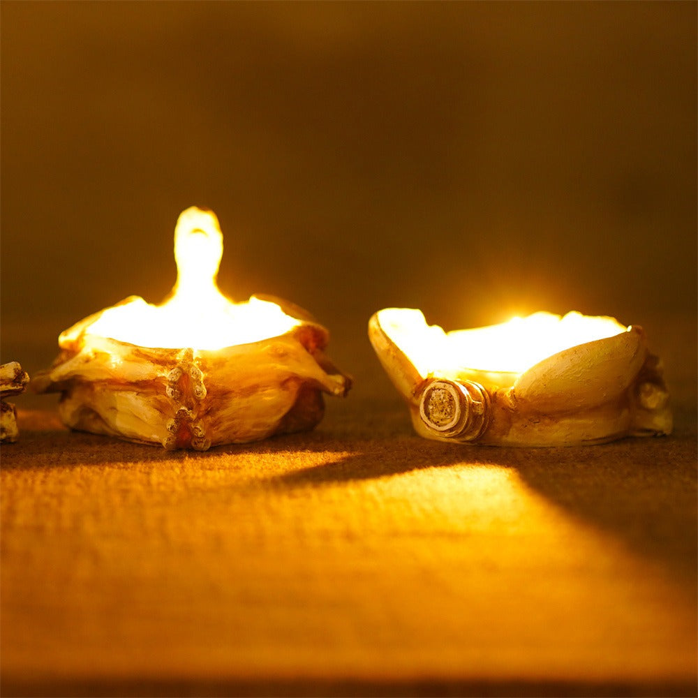 Skeleton Candle Holder Set for Dramatic Gothic Decor