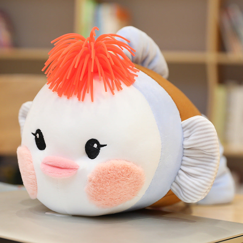 Cute Fish Plush Pillow for Cozy Kids' Room Decor