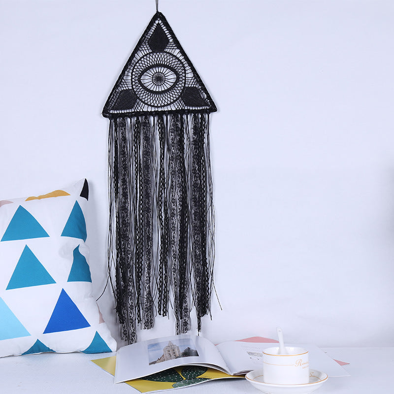 Triangle Lace Wall Hanging for Bohemian Texture Decor
