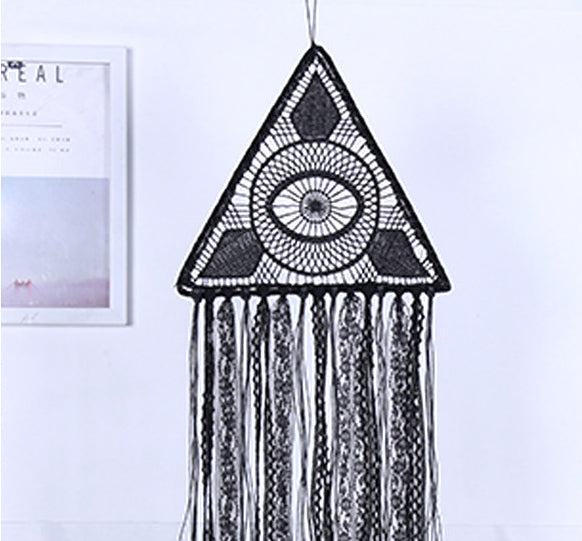 Triangle Lace Wall Hanging for Bohemian Texture Decor