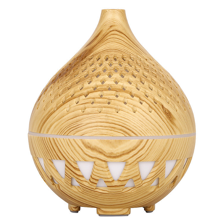 Wood Grain Aromatherapy Diffuser with 7 Color Lights
