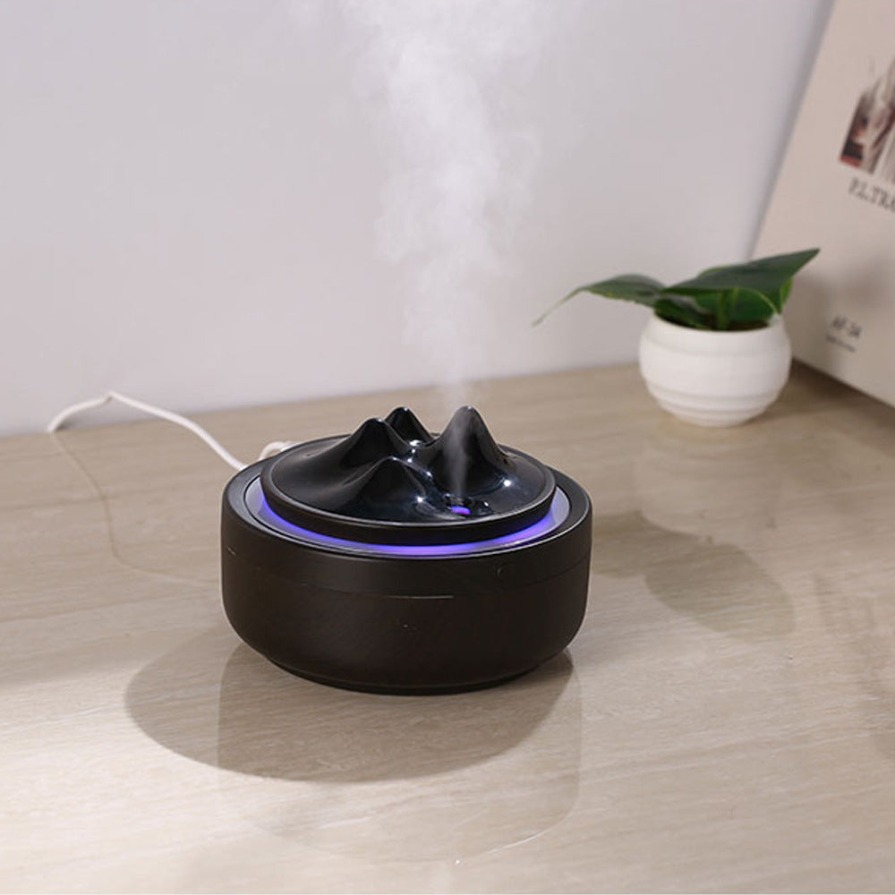 Wood Grain Mountain Humidifier with Night Light