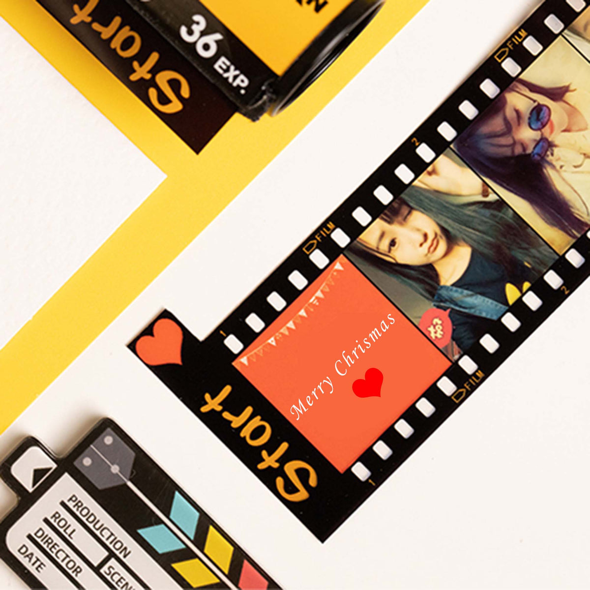 Personalized Photo Film Roll Keychain Memory Gift
