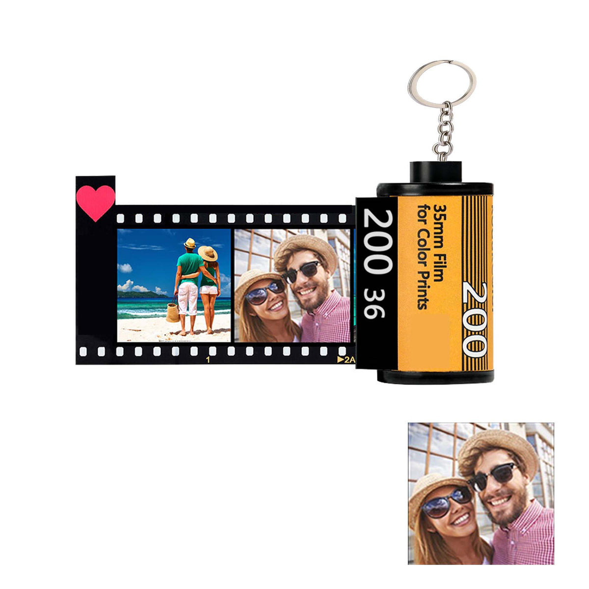 Personalized Photo Film Roll Keychain Memory Gift