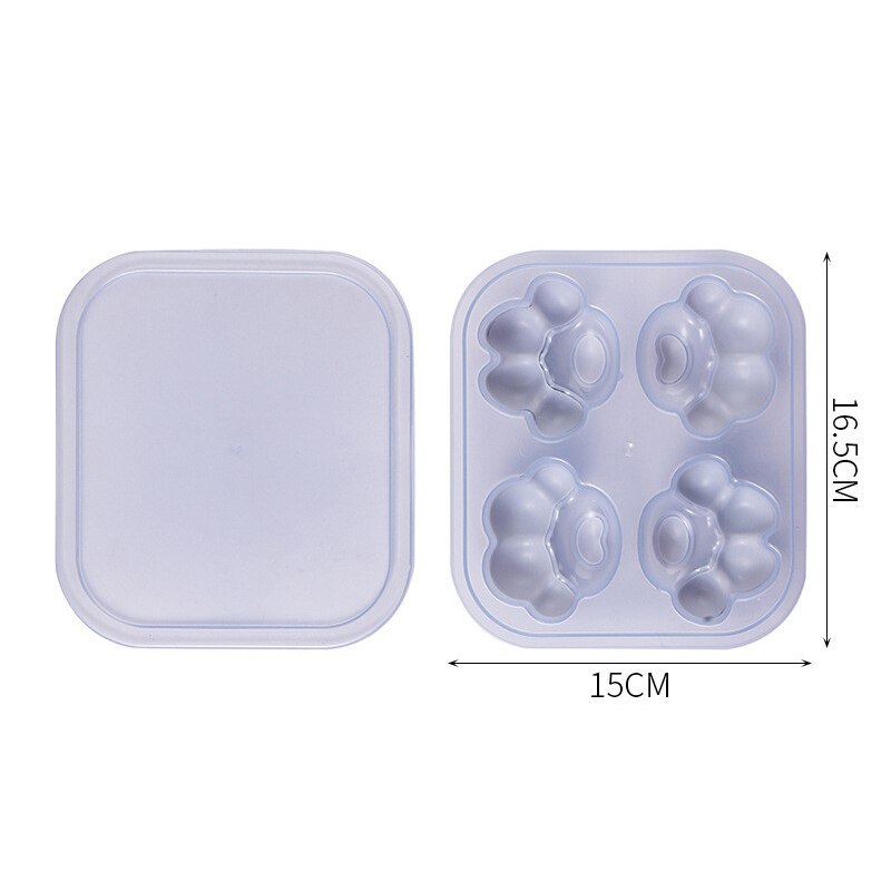 Cat Paw Silicone Ice Tray with Lid, Pops Out Easily