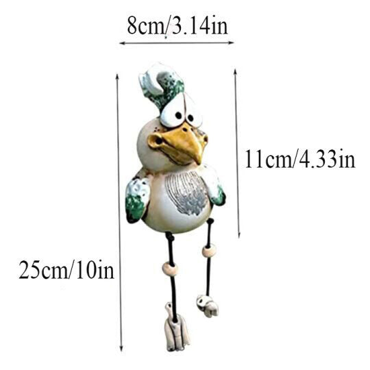 Resin Bird Garden Ornament for Whimsical Outdoor Charm