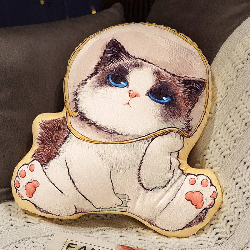 Cat Pillow Plush Cushion for Whimsical Home Styling