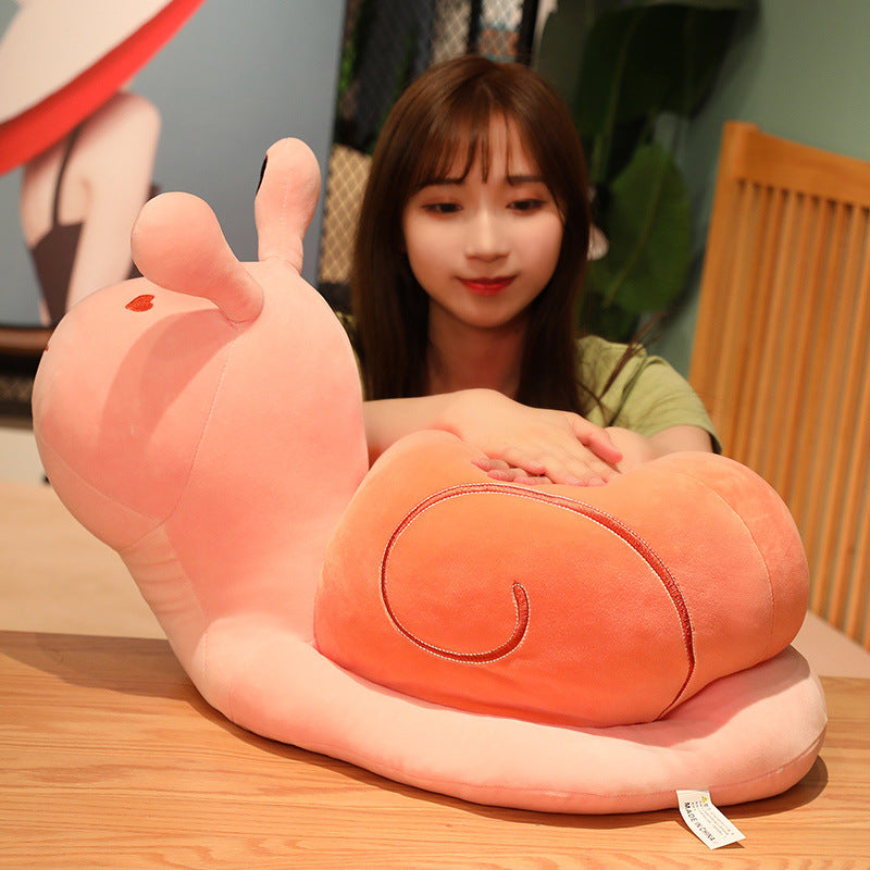 Snail Plush Pillow for Cozy Bedroom Decor & Cuddles