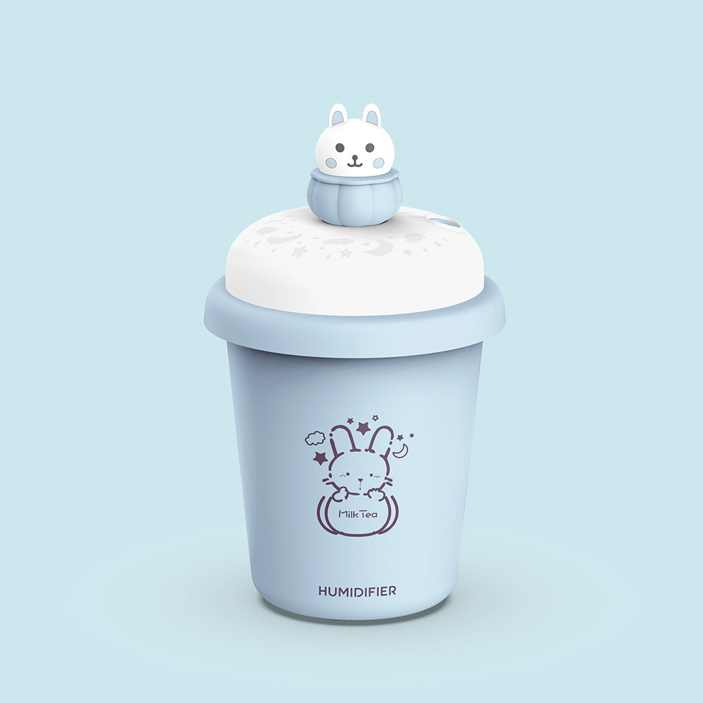 Mini USB Humidifier, Cute Milk Tea Cup for Desk & Bedside