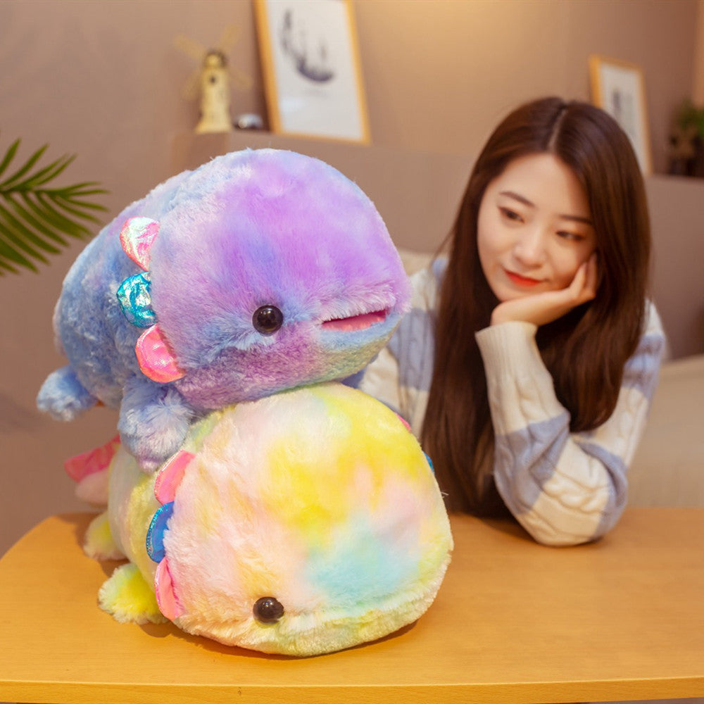 Rainbow Salamander Plush Toy for Cozy Cuddles & Decor