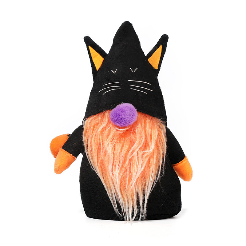Halloween Gnome Trio Plush Decorations for Festive Shelves