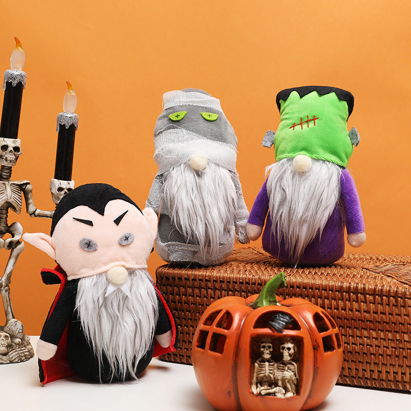 Halloween Character Doll Set for Whimsical Displays