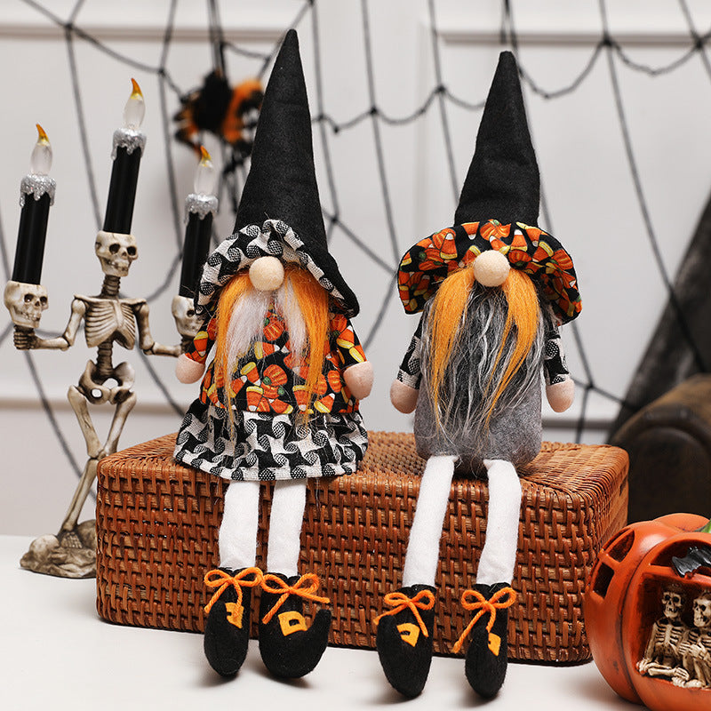 Long-Legged Halloween Witch Dolls for Festive Decor