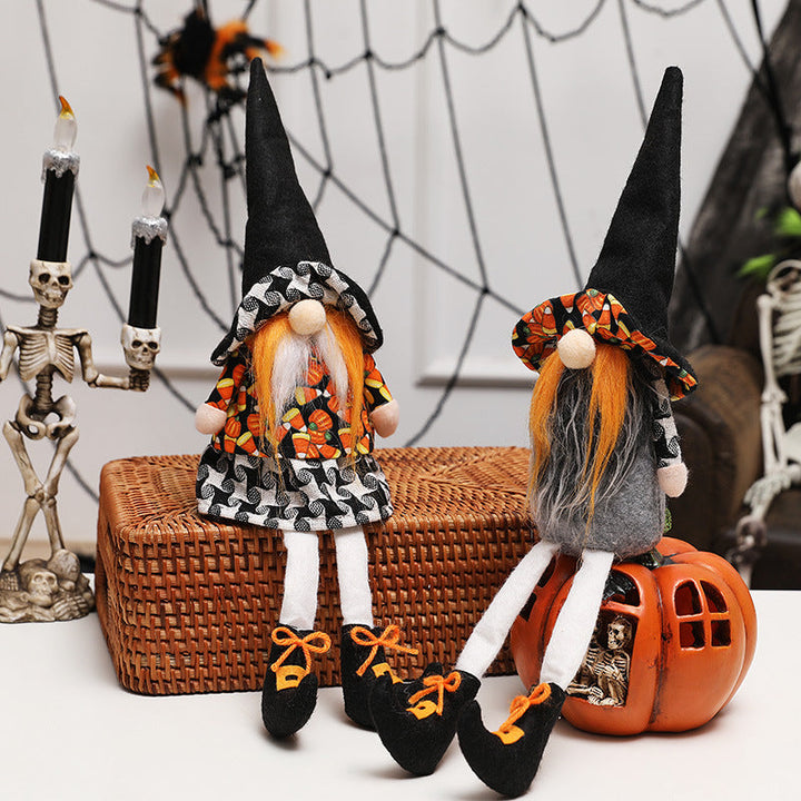 Long-Legged Halloween Witch Dolls for Festive Decor