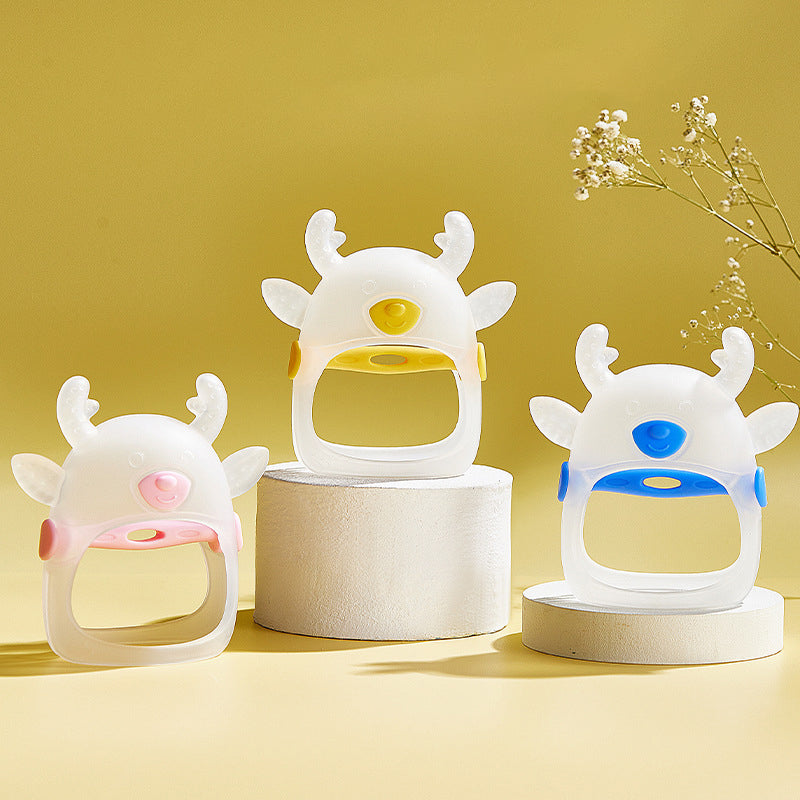 Deer Silicone Teether Toy for Soothing Sore Baby Gums