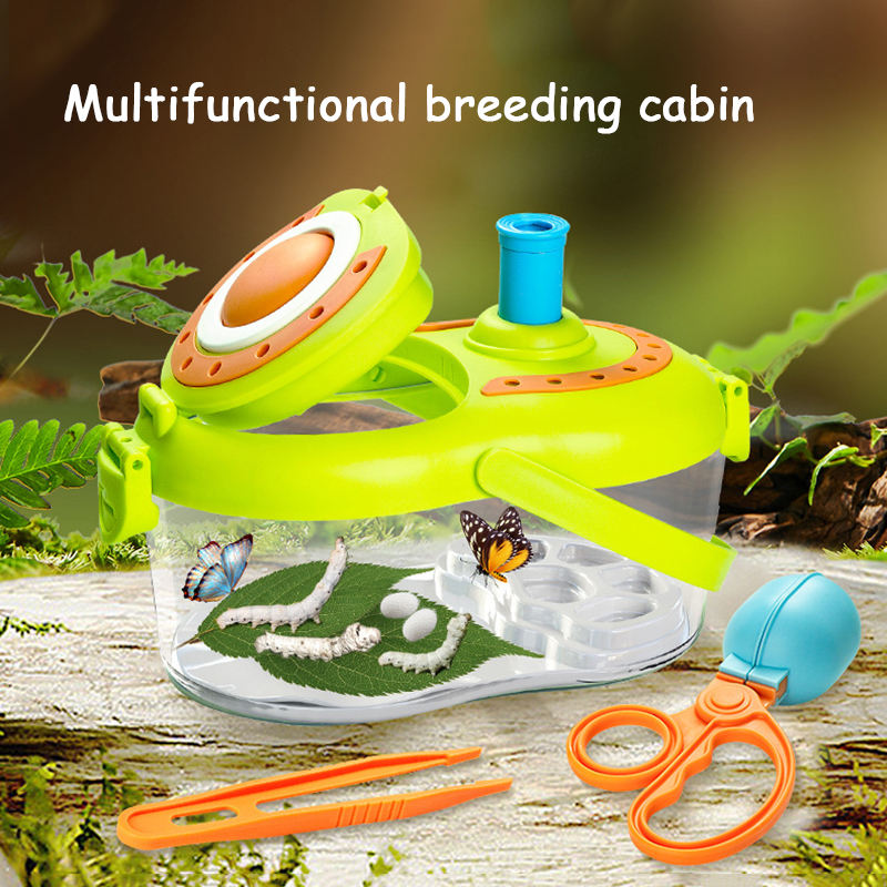 360° Insect Observation Habitat with LED Magnifier