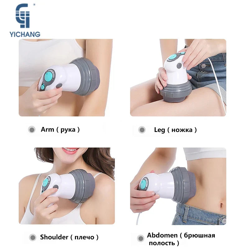 Electric Body Slimming Massage Roller with 5 Attachments