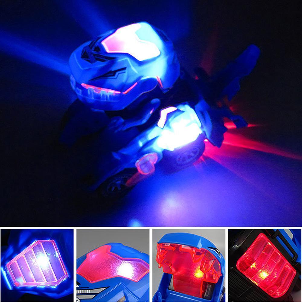 Transforming Dinosaur Car Toy With Multicolor Lights