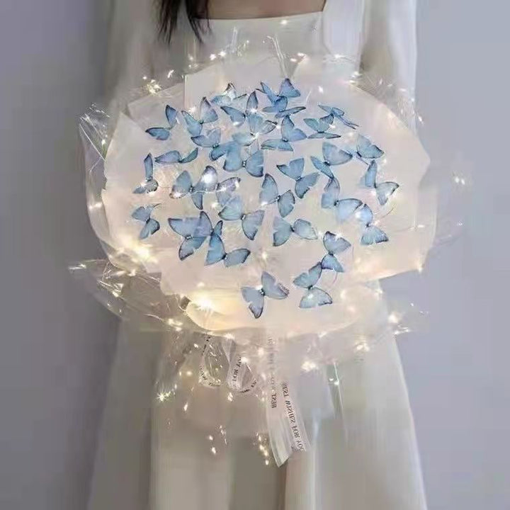 DIY Butterfly Bouquet Kit with Warm Fairy Light Decor