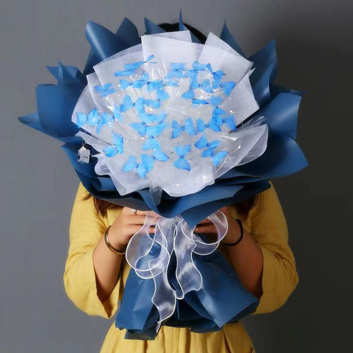 DIY Butterfly Bouquet Kit with Warm Fairy Light Decor