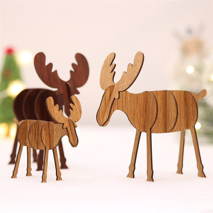 DIY Wooden Elk Ornaments for Rustic Christmas Decor