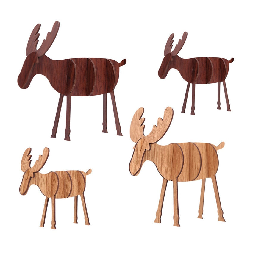 DIY Wooden Elk Ornaments for Rustic Christmas Decor