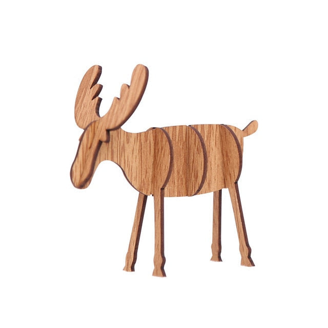 DIY Wooden Elk Ornaments for Rustic Christmas Decor