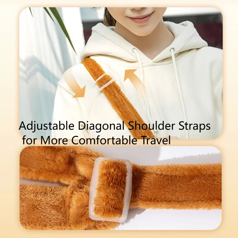 Pet Carrier Bag for Warm Teddy Bear Hands-Free Walks
