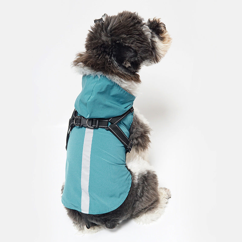 Dog Raincoat With Reflective Waterproof Full Coverage