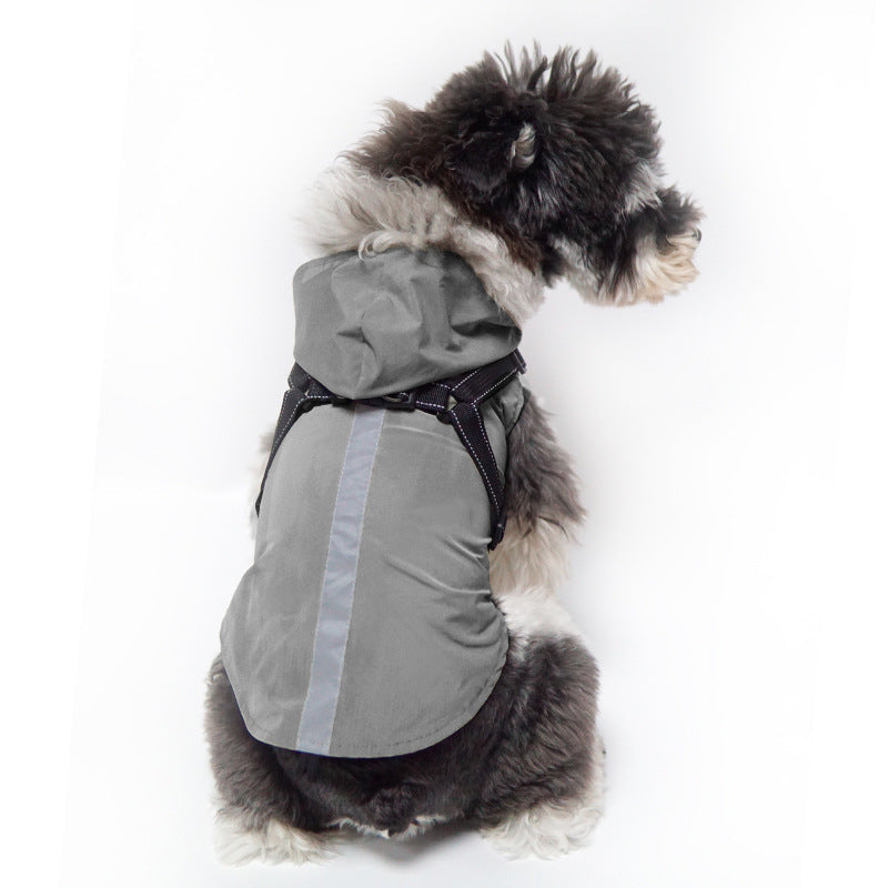 Dog Raincoat With Reflective Waterproof Full Coverage