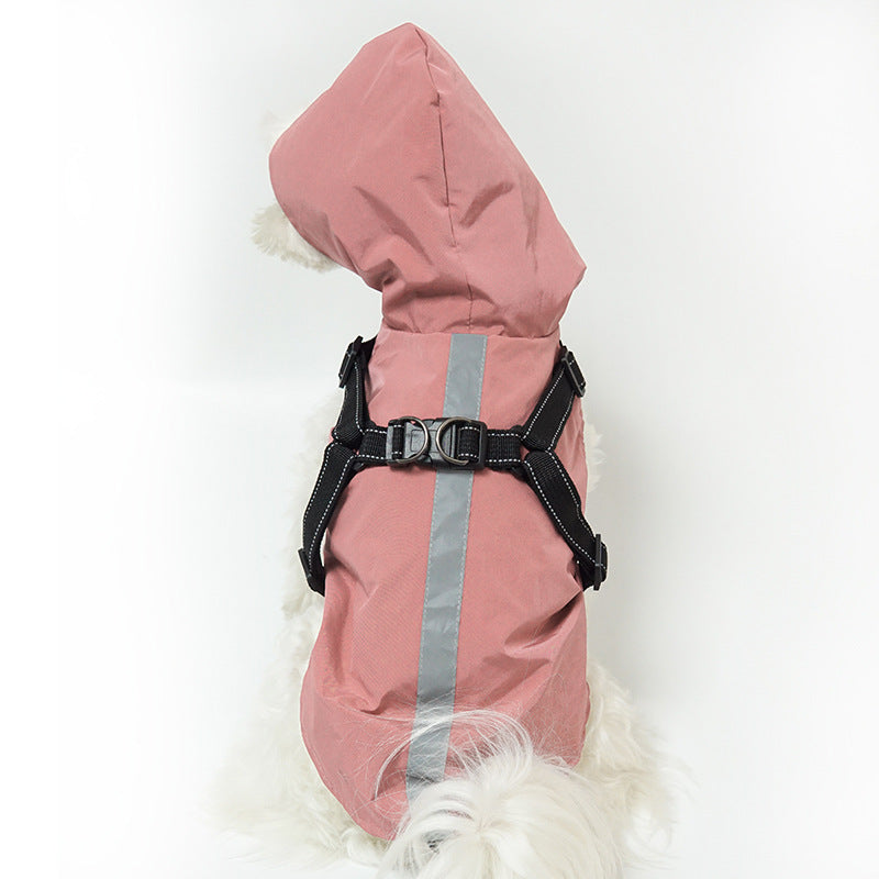 Dog Raincoat With Reflective Waterproof Full Coverage