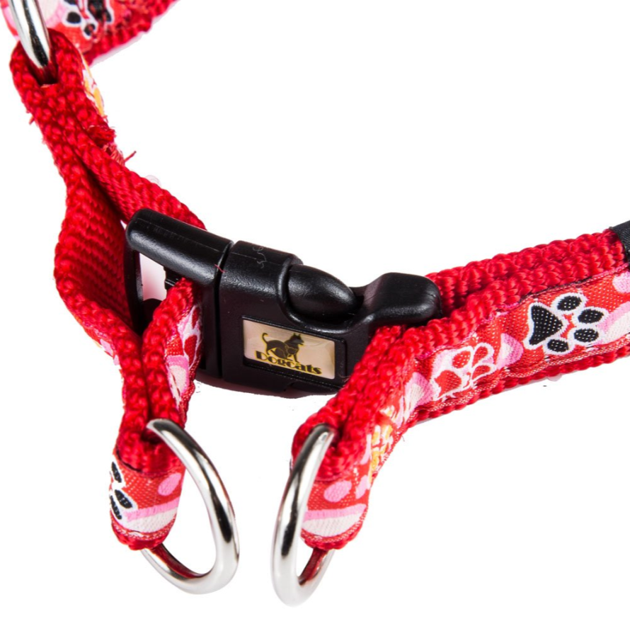 Dog Paw Print Nylon Leash and Collar Set