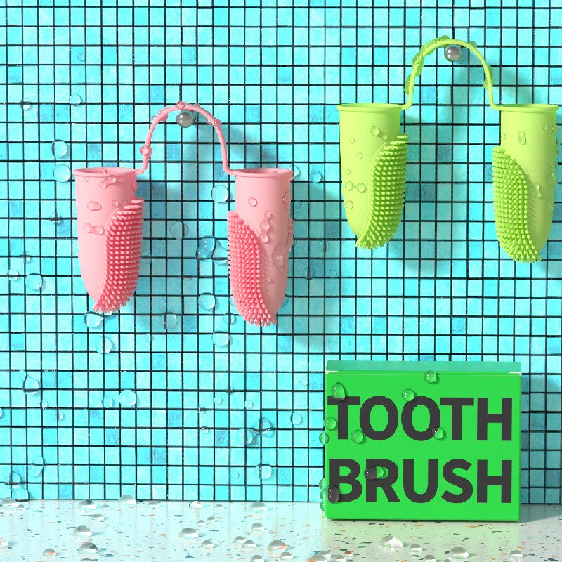 Double-Finger Dog Toothbrush for Easy Home Cleaning