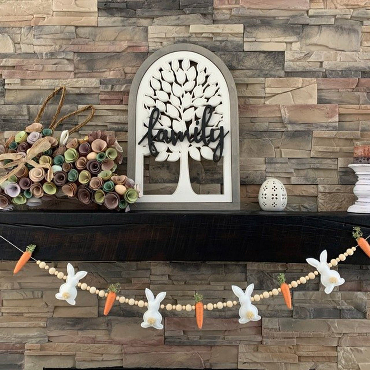 Easter Bunny Carrot Garland for Playful Spring Decor