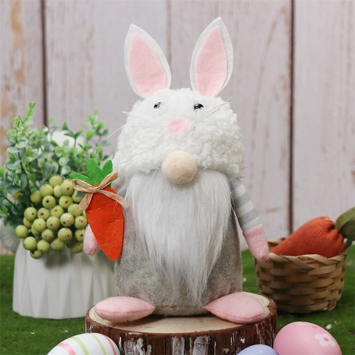 Easter Bunny Gnome Decor Set for Cozy Spring Displays