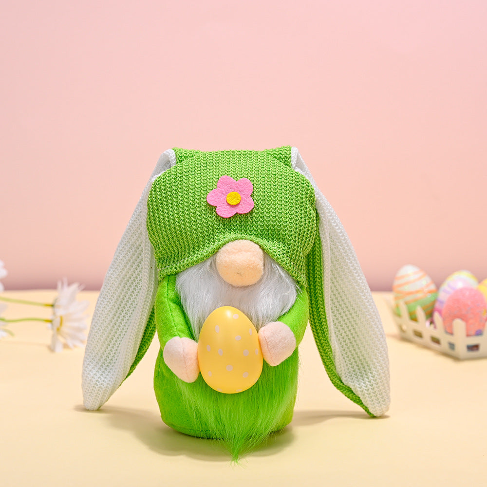 Easter Rabbit Decor Trio – Colorful Spring Table Display