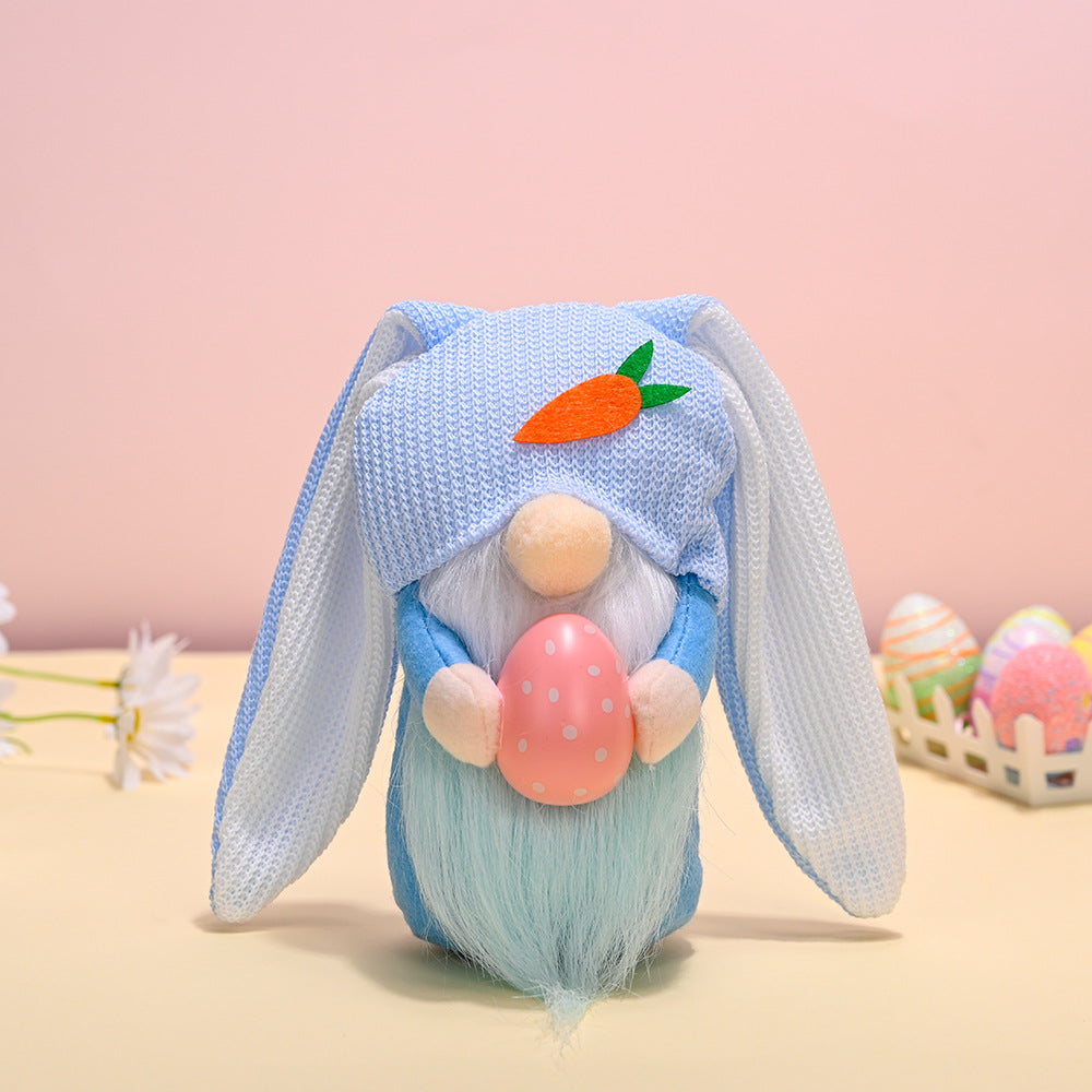 Easter Rabbit Decor Trio – Colorful Spring Table Display