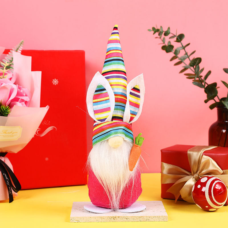 Easter Bunny Gnome Decoration for Playful Spring Charm