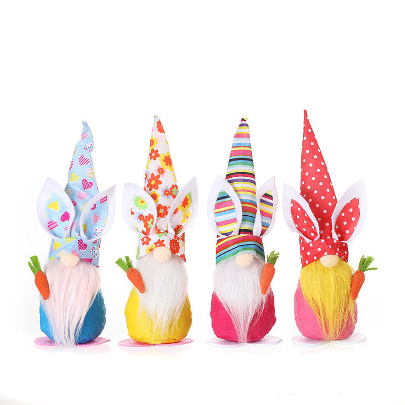 Easter Bunny Gnome Decoration for Playful Spring Charm
